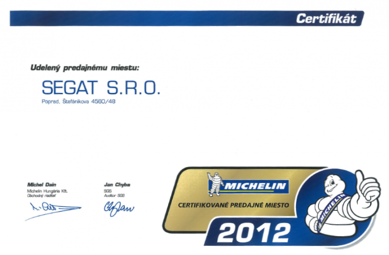 Certifikat 2012