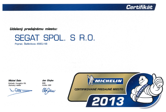 Certifikat 2013