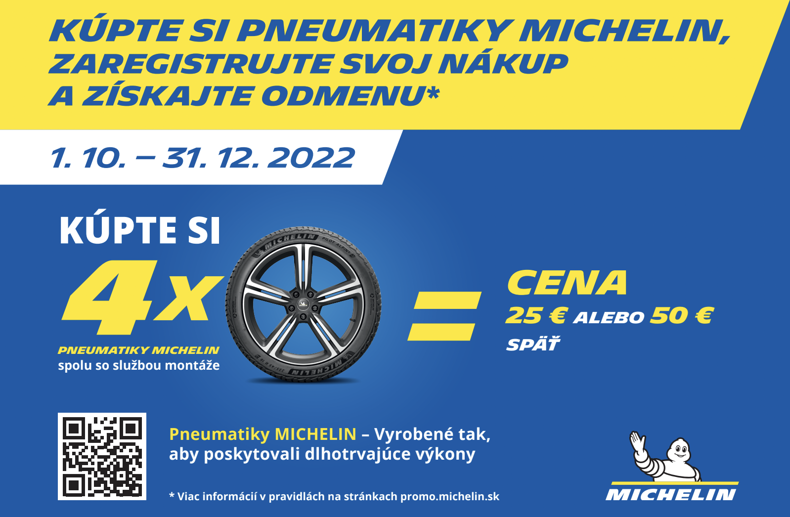Akcia: Michelin CASHBACK až 50€