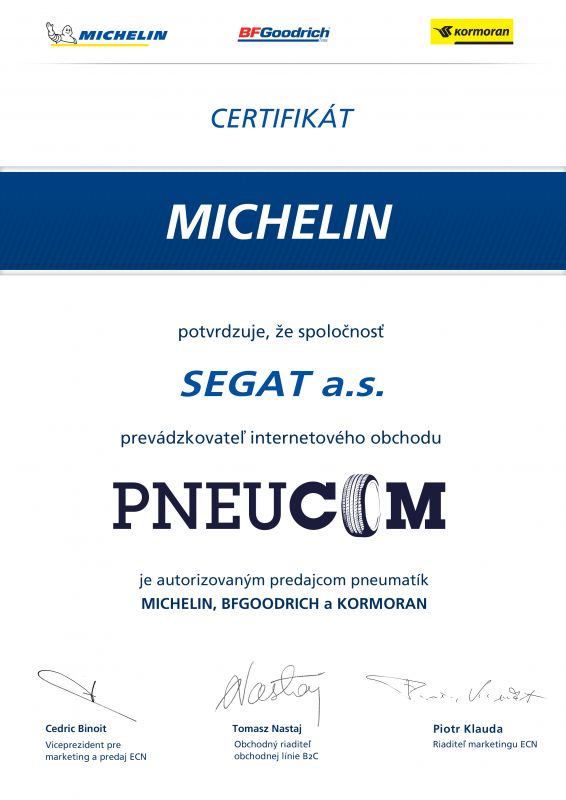 Certifikovaný predajca Michelin