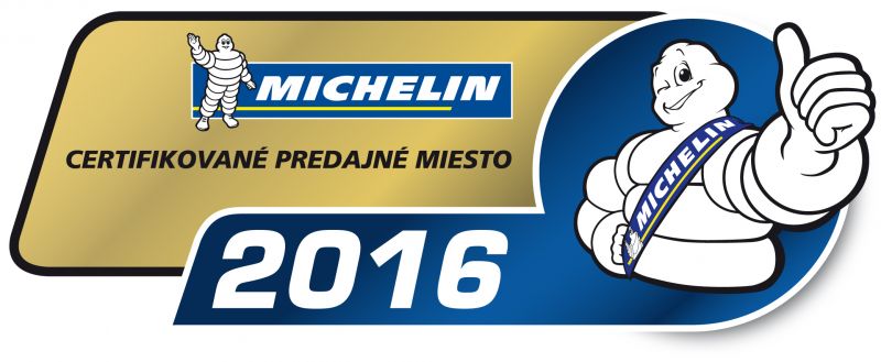 Pneucom.sk - Certifikované odberné miesto Michelin 2016