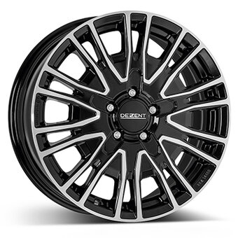DEZENT KE dark 6,5x16 5x114,3 ET48 Leštená čelná plocha / čierne lakovanie