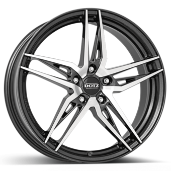 DOTZ Interlagos dark 7.5x18 5x100 ET46 Gunmetal/polished