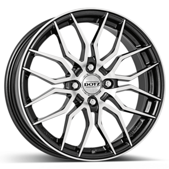DOTZ LimeRock dark 6.5x16 4x100 ET44 Gunmetal/polished