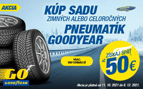 Goodyear CASHBACK až 50€